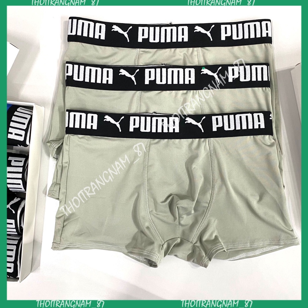 HỘP 4 QUẦN SỊP NAM PUMA Quần Lót Nam Thun Lạnh Puma Cao Cấp Quần Lót Nam Boxer Mềm Mại Co Dãn 4 Chiều Cực Thoáng Khí