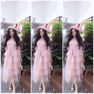 Chân váy nơ tầng siêu xinh