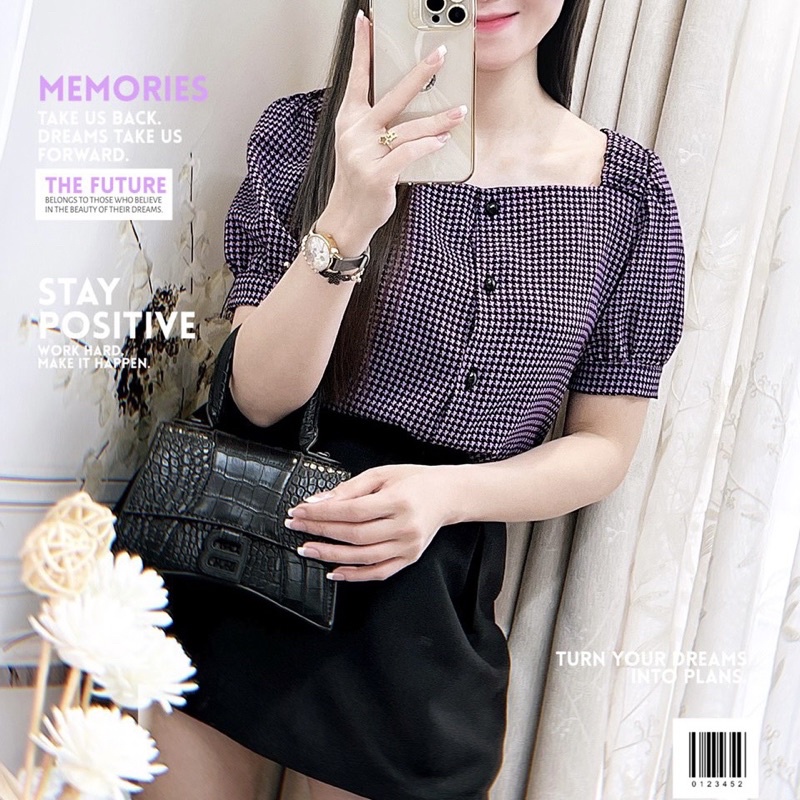 Áo kiểu công sở nữ tính sang chảnh chất liệu mềm đẹp mặc mát vào mùa hè dễ phối đồ GEM.VN | BigBuy360 - bigbuy360.vn