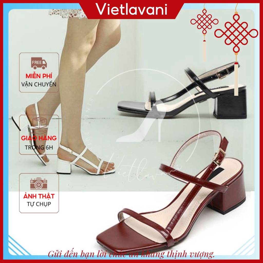 Giày Sandan kiểu mới đen và nu đẹp cá tính Mã LTS6