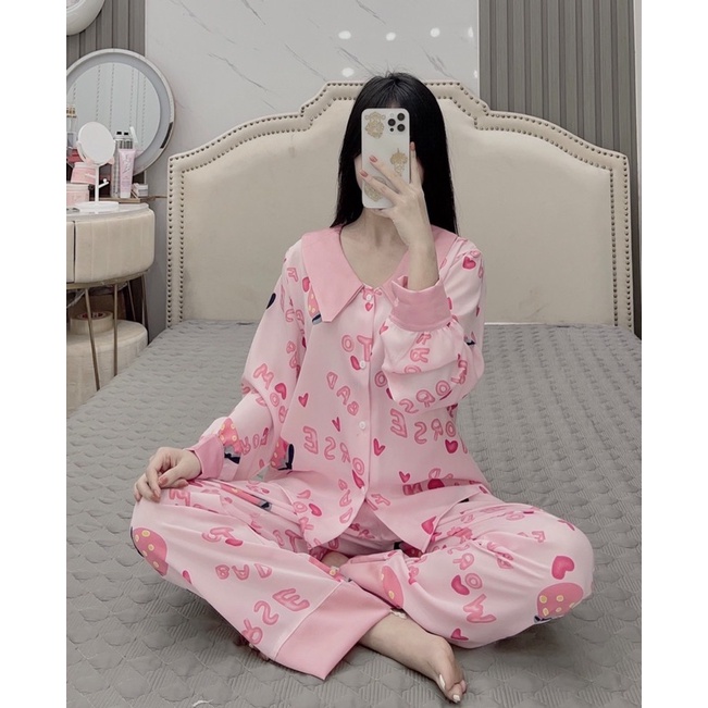Bộ Pyjama Dài Tay Lụa Mango Sam Luxury