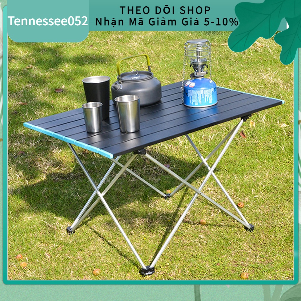 Bàn xếp cắm trại dã ngoại leo núi gấp gọn hợp kim nhôm di động