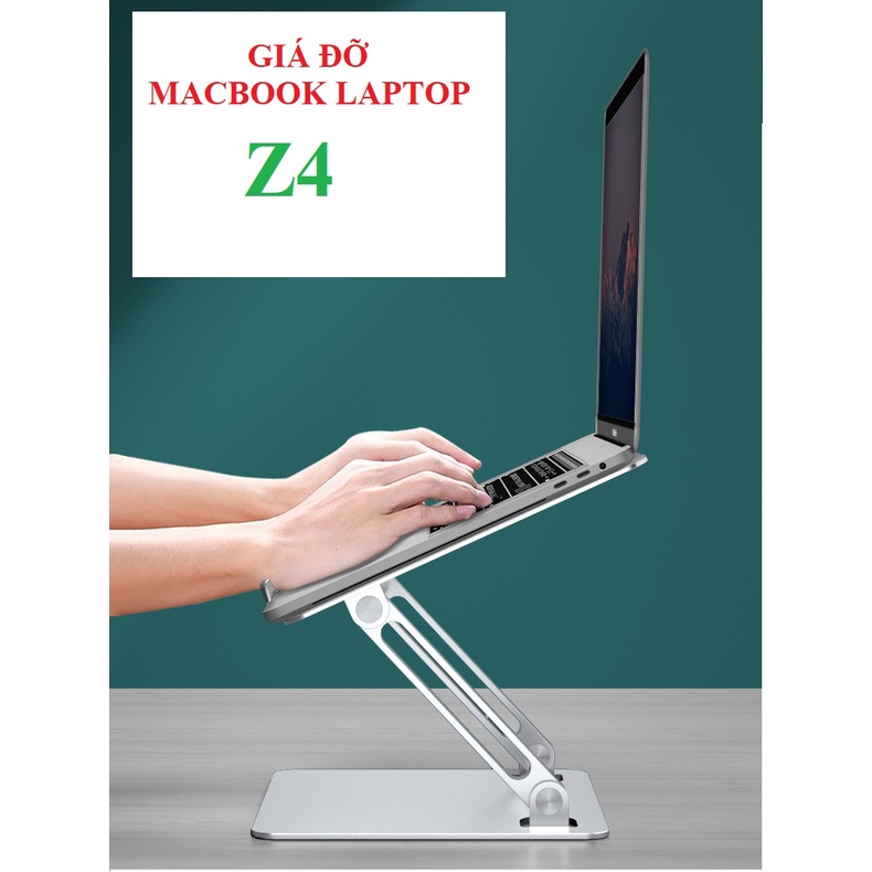Giá đỡ máy tính laptop, macbook điều chỉnh độ cao Z4 hỗ trợ tản nhiệt, gấp gọn.