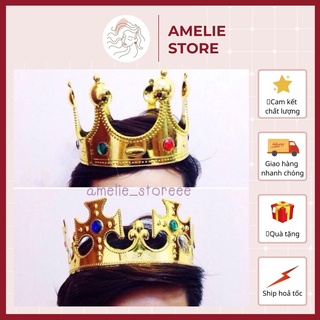 Vương miệm King & Queen đính hạt - AMELIE STORE