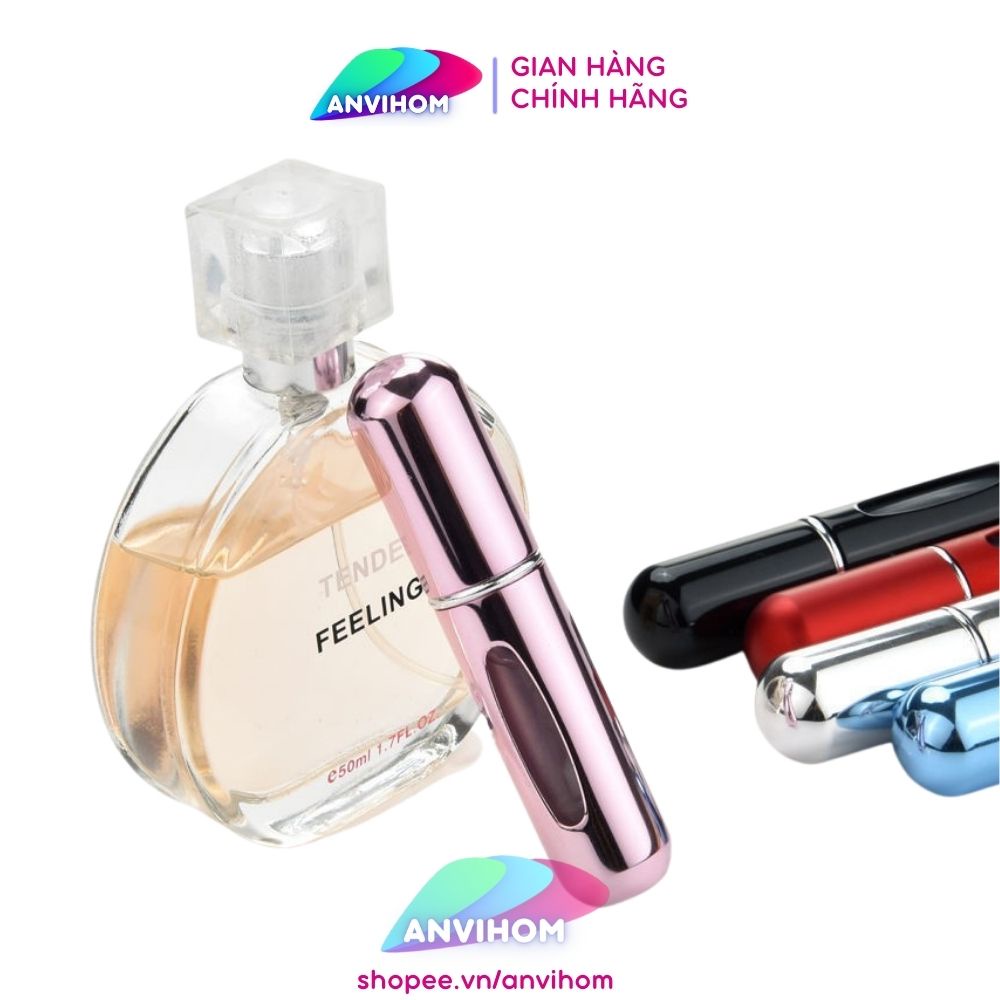 Chai chiết nước hoa tự động dạng xịt lọ 5ml sáng bóng lấp lánh + nhiều màu lựa chọn ANVIHOM