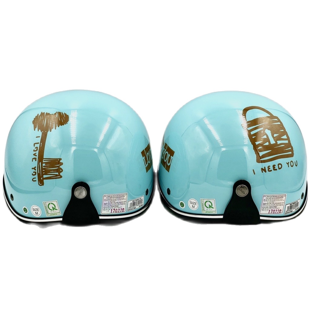 Mũ Bảo Hiểm 1/2 đầu CHITA HELMETS CT6B1 tem Chìa Khóa Ổ Khóa Đẹp