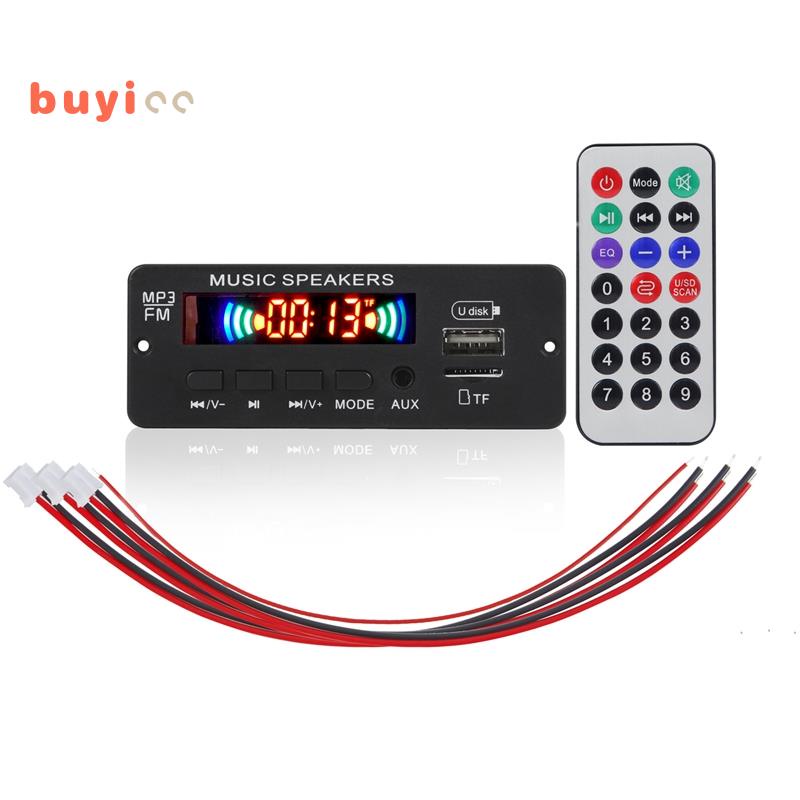 Bảng Mạch Giải Mã Âm Thanh MP3 WPE 12V USB TF Radio Bluetooth5.0 Và Điều Khiển Từ Xa Cho Xe Hơi