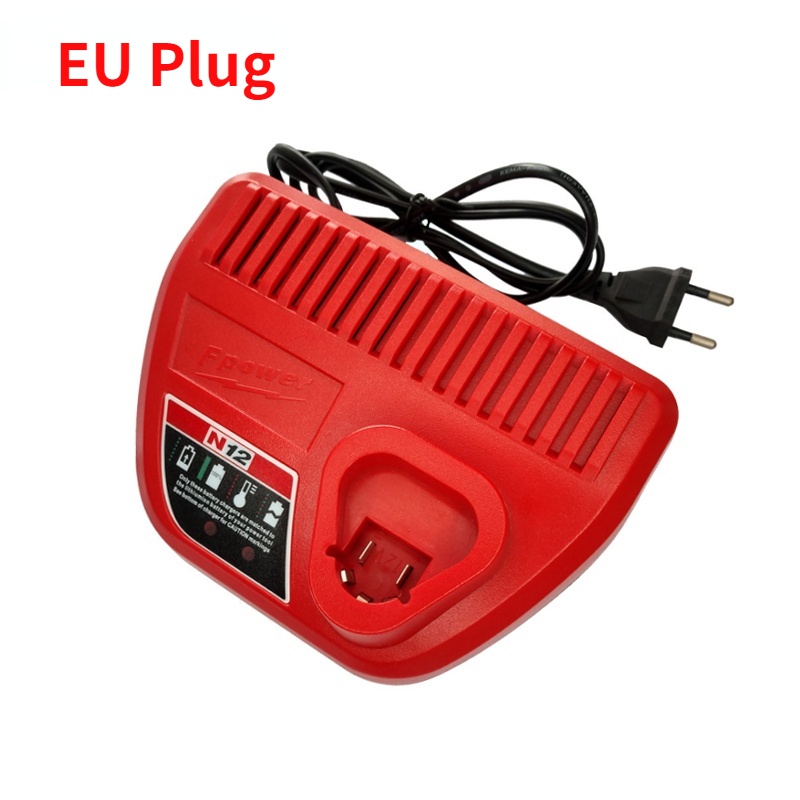 Bộ sạc pin cho pin lithium Milwaukee 10,8V 12V, Sạc pin máy Milwaukee N12, sạc pin 10.8V - 12V Li-ion, Bộ chuyển đổi pin N12 có USB
