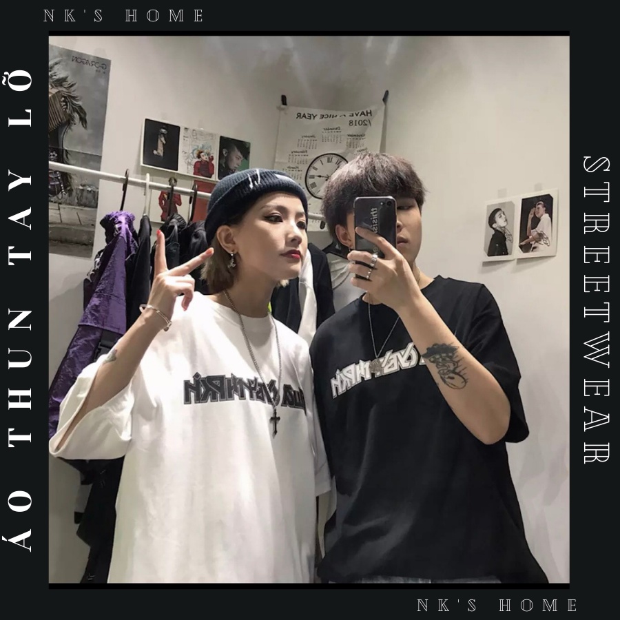 Áo thun tay lỡ unisex CHỮ LATIN dày dặn- Áo phông nữ form rộng cho cặp đôi phong cách hàn quốc vải dày dặn, thoáng mát