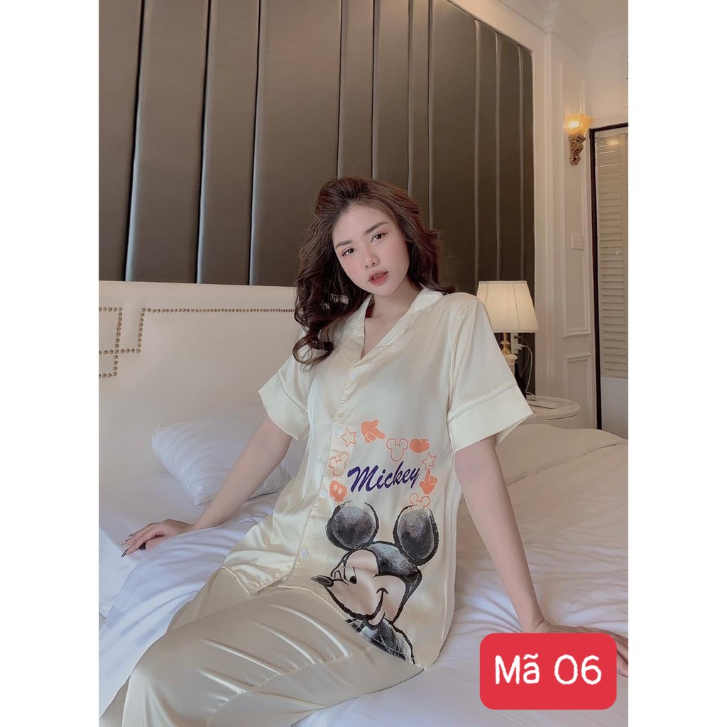 Set bộ pyjama lụa dài , set bộ mặc ở cữ cho mẹ sau sinh