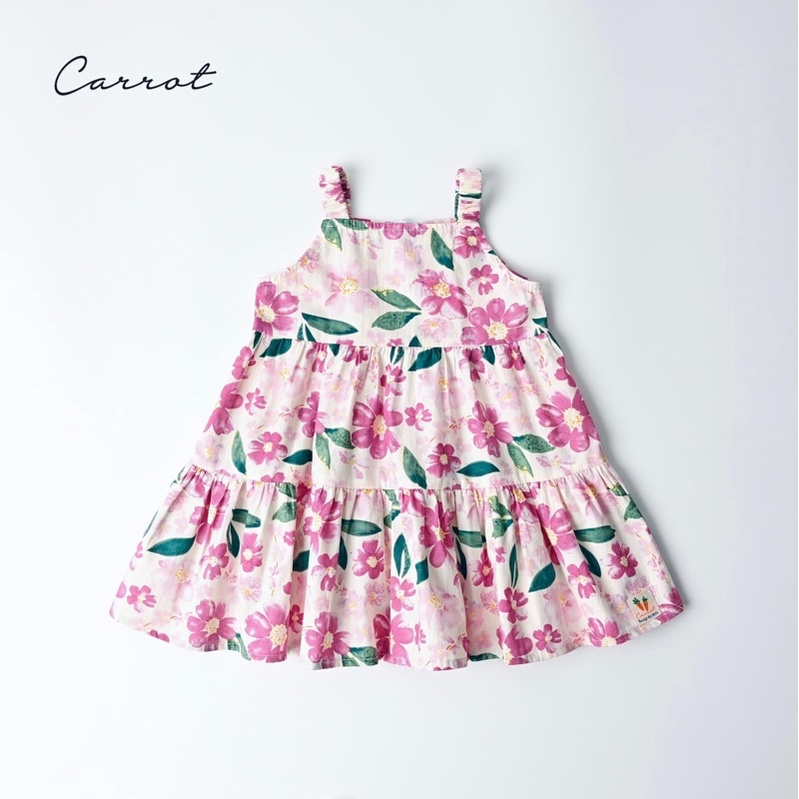 vải thô cotton hoa anh đào sang chảnh may váy áo mát mềm