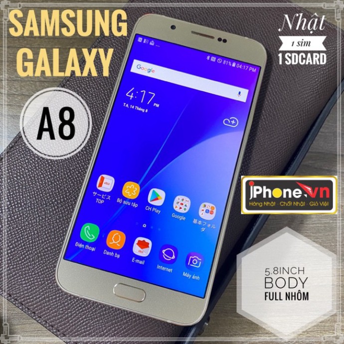 Điện thoại SamSung Galaxy A8 2015 bản Nhật 1 sim+thẻ , màn hình siêu to 5.7inch , siêu mỏng ,hiệu năng cao