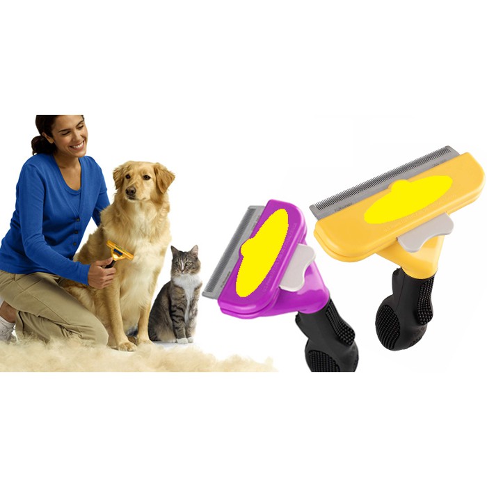 Lược deShedding tool chải lông chết cho chó mèo đủ size