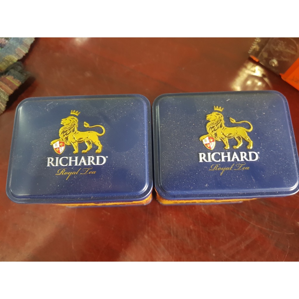 [Hàng Ngoại Có Tem Chống Giả] Trà đen Richard royal geylon-Hộp thiếc 50Gr-Hảo hạng &amp; Sang trọng