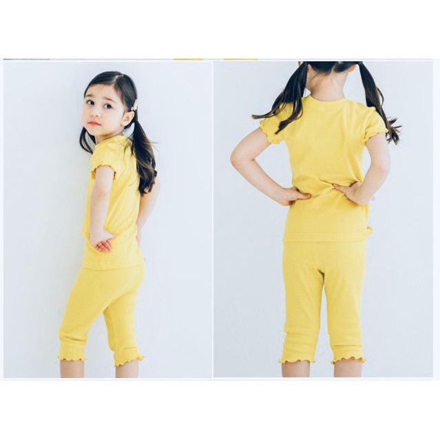 Bộ thun cotton xuất xịn Isoop bé gái dư xịn
