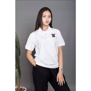 Áo Thun PoLo Nam Nữ BYS Basic Màu Trắng