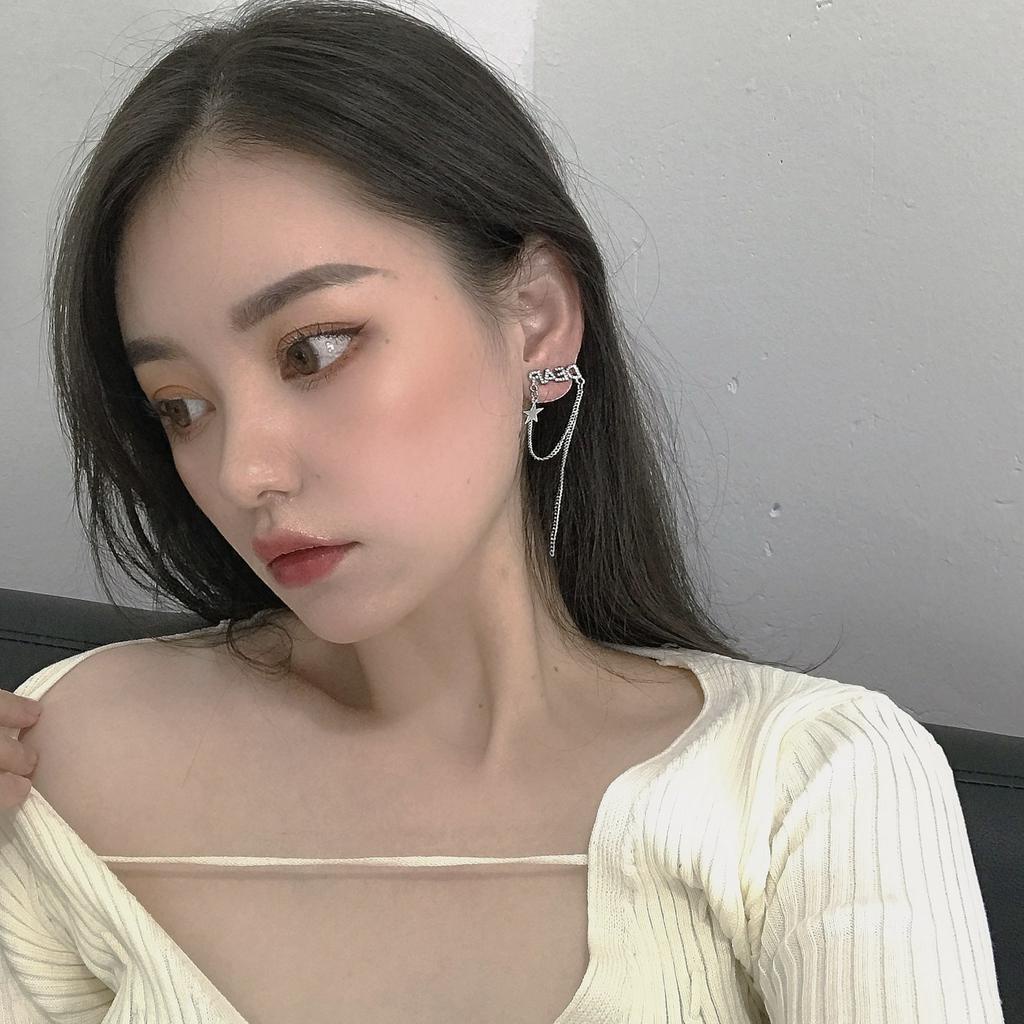 Khuyên Tai Dáng Dài Phối Tua Rua Cá Tính Hợp Thời Trang