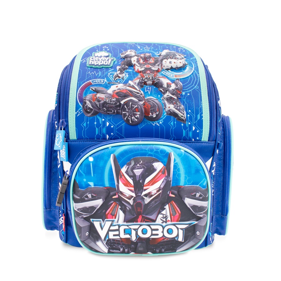 Ba Lô Cho Bé CLEVER HIPPO Fancy - Siêu Robo Vectobot Xanh Dương BV1217/BLUE