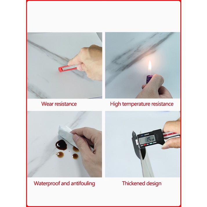 Miếng Dán Sàn Nhà Bằng PVC Họa Tiết Vân Đá Chống Thấm Nước Tiện Dụng Cho Nhà Tắm/ Nhà Bếp