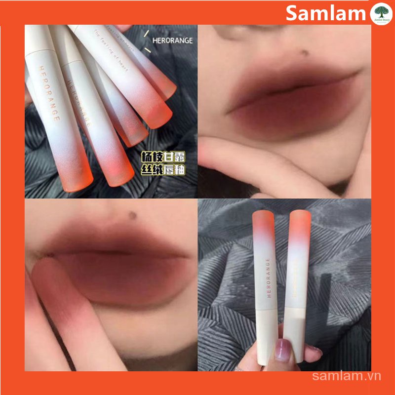Son kem HERORANGE tông nhung trang điểm môi lâu trôi chống nước 6 màu tuỳ chọn  | BigBuy360 - bigbuy360.vn