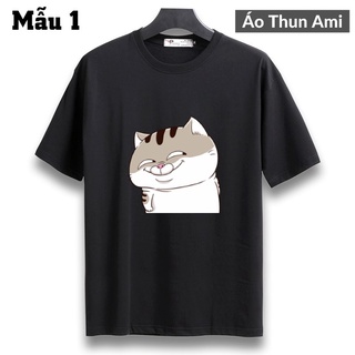 ⚡️freeship⚡️áo thun mèo ami bụng bự cực "cute" mẫu đen