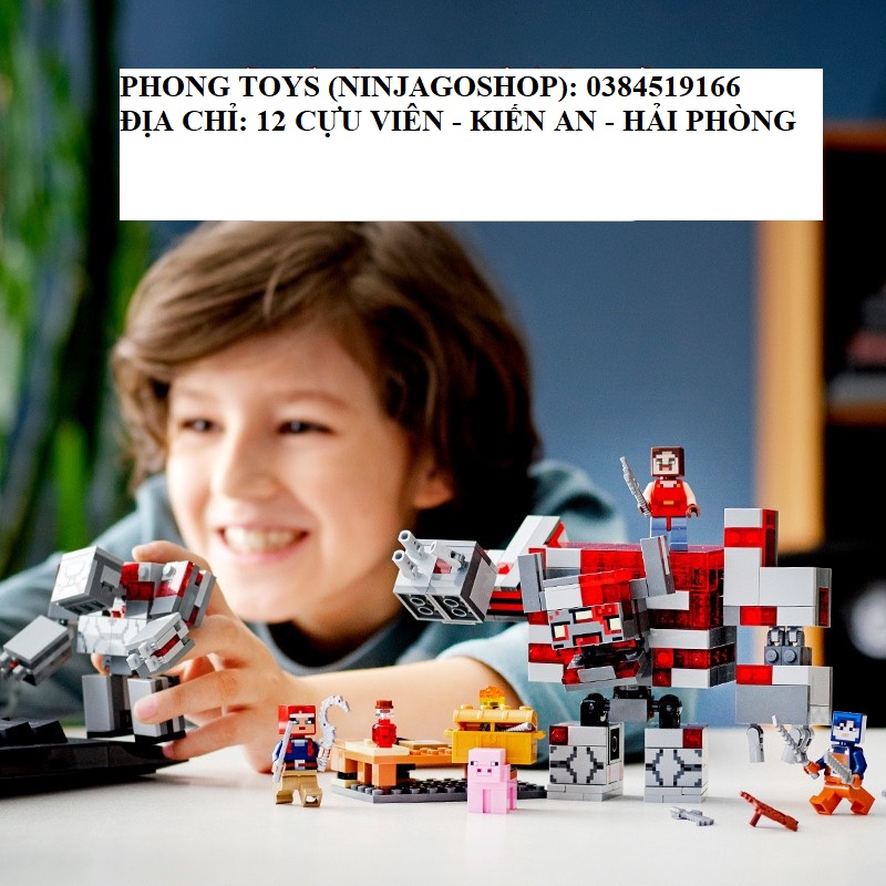 [Siêu Sale]  Lắp ráp xếp hình Lego My world Minecraf MG 65004 : Tháp canh biến hình người máy 2 in 1 ( 222 mảnh)