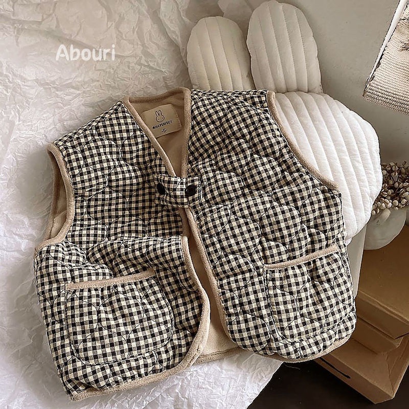 Áo Khoác Cardigan Lông Cừu Dày Dáng Rộng Họa Tiết Kẻ Sọc Thời Trang Thu Đông 2022 Mới Cho Bé Trai Và Bé Gái