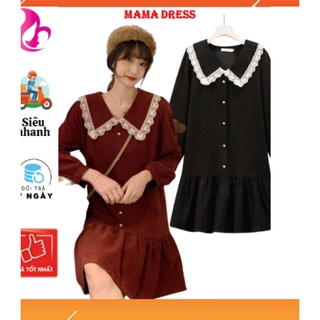 Váy dạ THU ĐÔNG thiết kế đẹp thời trang giá rẻ cho mẹ bầu và sau sinh nơi công sở hoặc dự tiệc V87