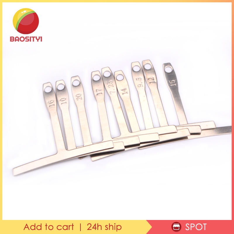 Set 9 dụng cụ đo bán kính + thước đo dây action + 2 dụng cụ điều chỉnh dây đàn guitar + chốt kéo tiện lợi