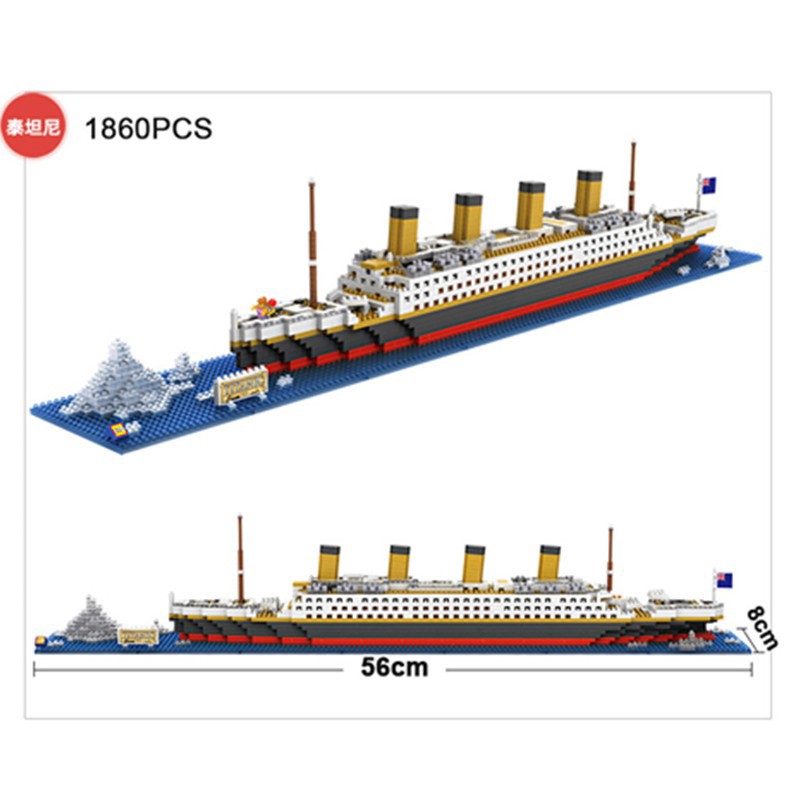 Bộ Đồ Chơi Lắp Ráp Mô Hình Tàu Titanic Gồm 1860 Mảnh  lego minecraft