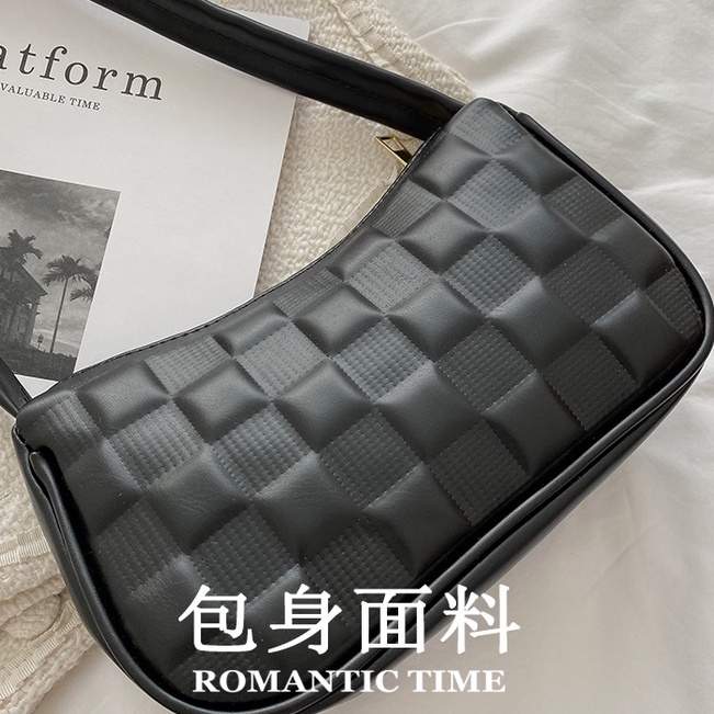 Túi Xách Da PU Kẹp Nách Màu Nâu / Đen / Xanh Dương Chống Thấm Nước Thời Trang Công Sở Cho Bạn Gái