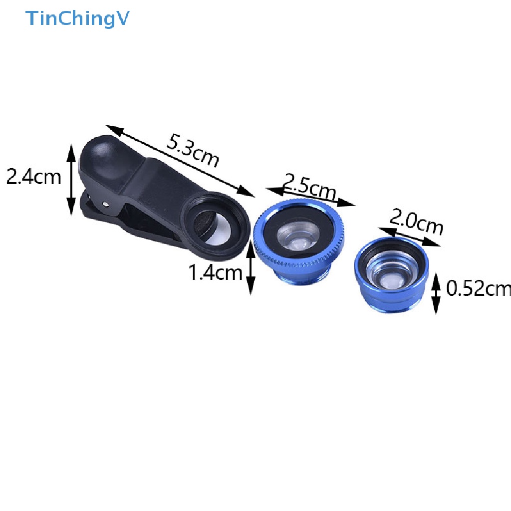 Ống Kính 3 Trong 1 Mắt Cá + Góc Rộng + Macro Cho Điện Thoại Di Động