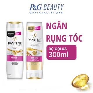 Combo dầu gội pantene ngăn rụng tóc 300ml + kem xả pantene ngăn rụng tóc 300ml