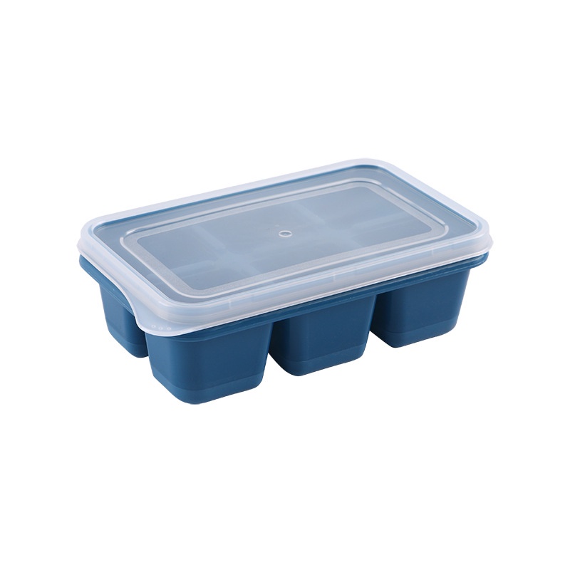 Khay silicone làm đá viên nhanh chóng có nắp đậy tiện lợi