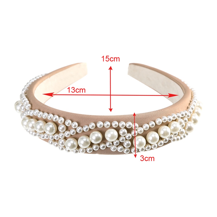 Băng Đô Cài Tóc Bản Rộng Đính Ngọc Trai Giả Thời Trang Hàn Quốc Cho Nữ