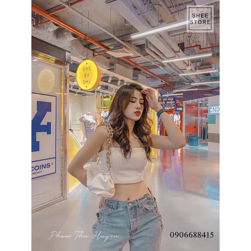 Túi Veneta nhúm quai xích kẹp nách Ngọc Trinh siêu đẹp