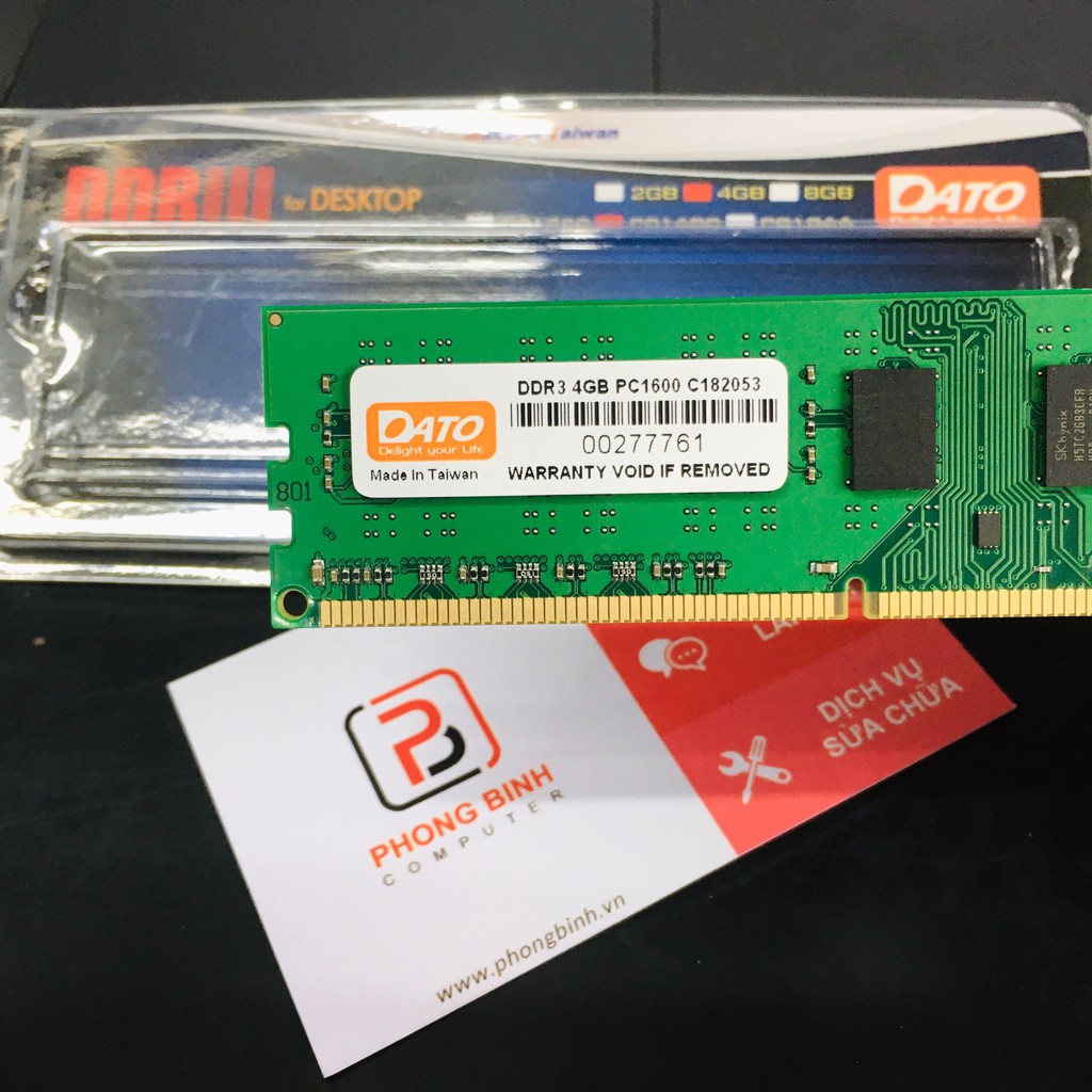 Ram máy tính để bàn DDR3 4GB bus 1600