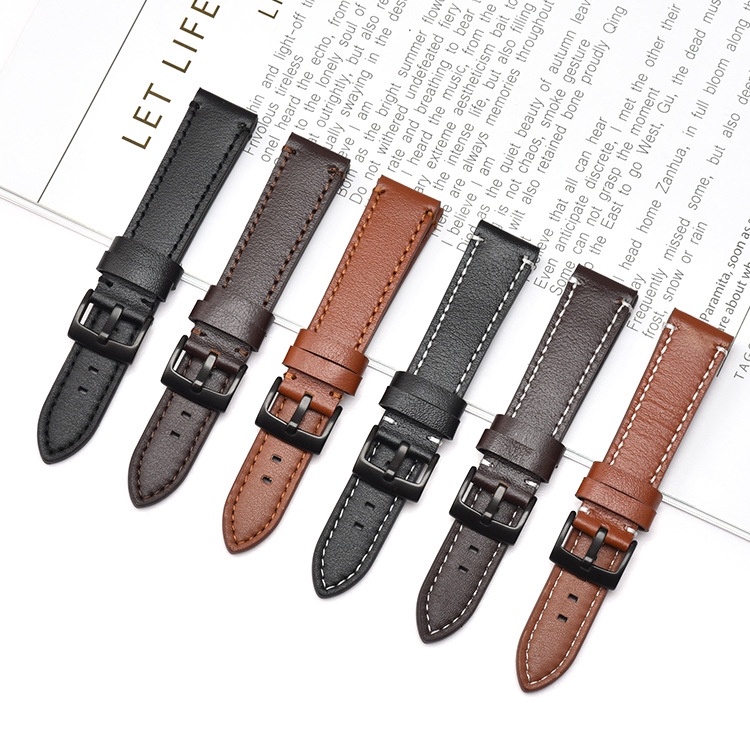 18mm 20mm 22mm Genuine Classic Leather Strap For Samsung Huawei Xiaomi LG Strap watch band Watchband