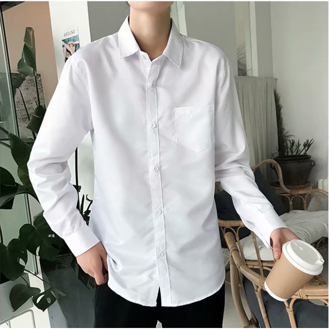 Áo Sơ Mi Dáng Dài Màu Trơn Thời Trang Mùa Hè Cho Nam