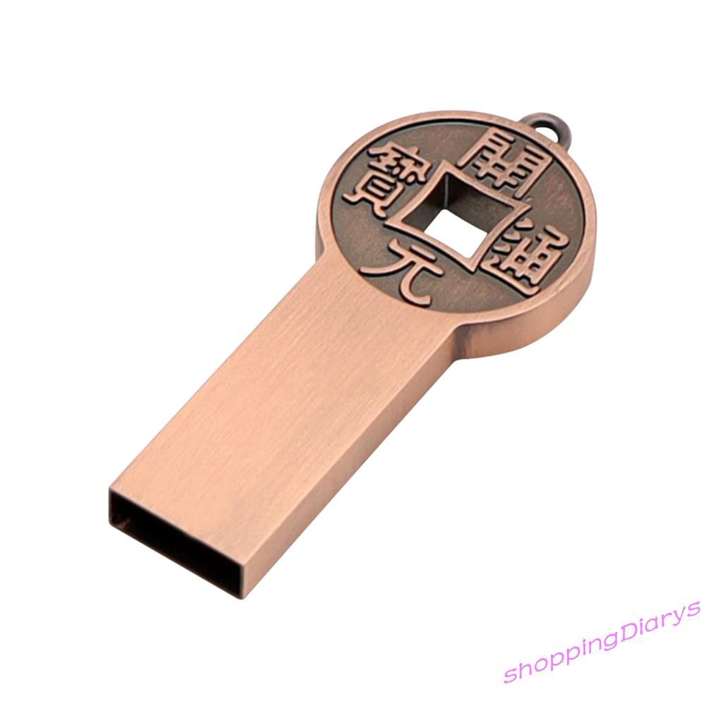 ✤Sh✤ USB Flash Drive Ancient Chinese Coin USB Pendrive Thumb Drive Jumpdrive