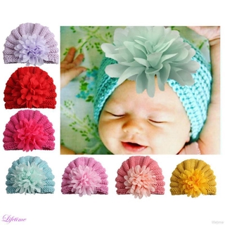 Mũ Beanie Dệt Kim Mềm Màu Trơn In Hoa Giữ Ấm Mùa Đông Cho Bé Trai Và Gái