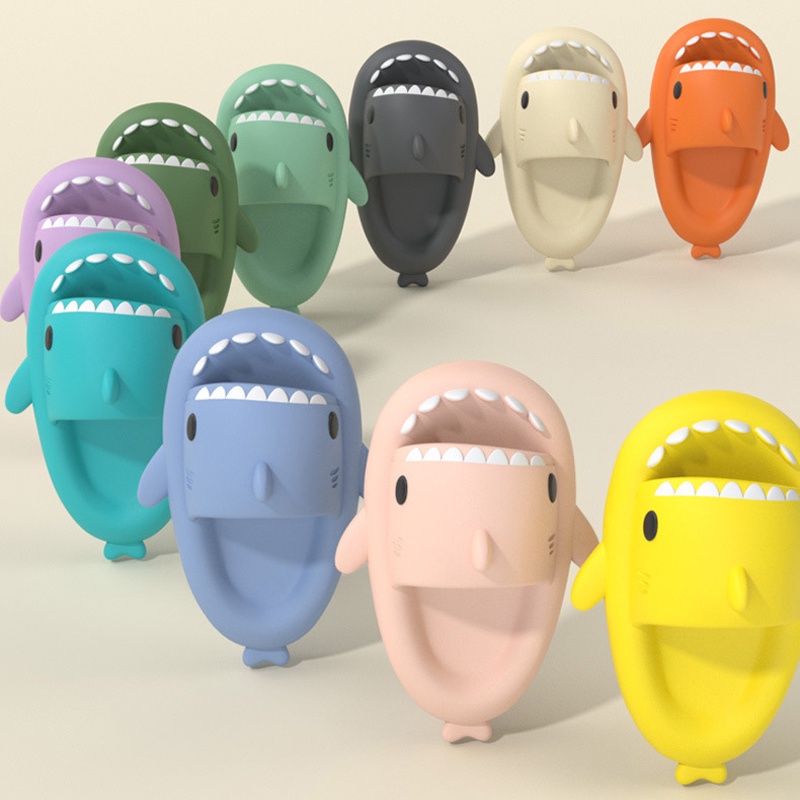 TIKP dép đi trong nhà ngoài trời thiết kế cá mập dễ thương siêu nhẹ chống trượt cho cặp đôi nam nữ