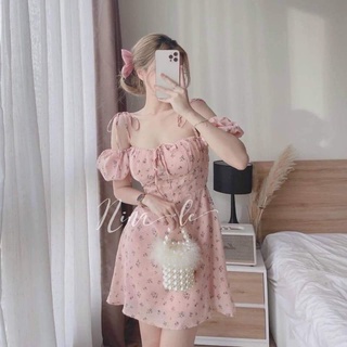 Đầm hoa cột nơ🤍