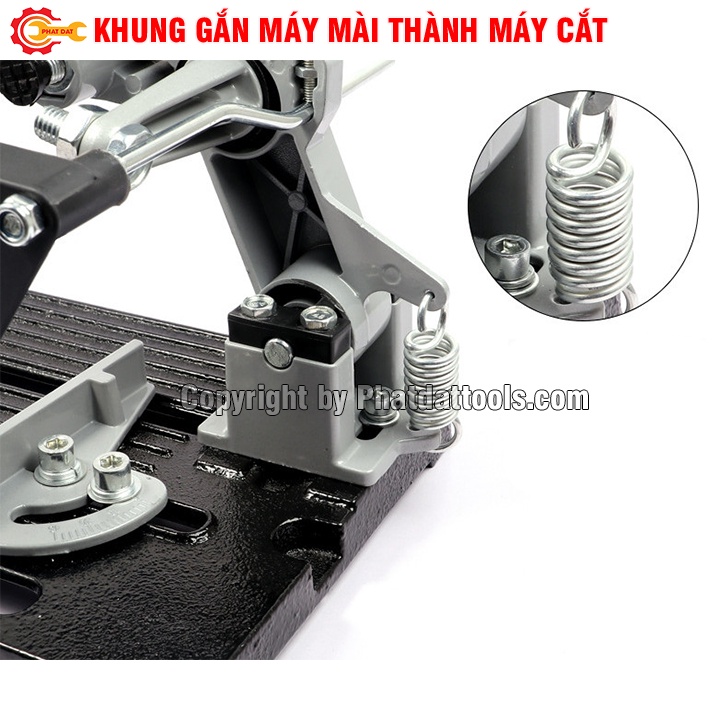 Khung gắn máy cắt tiện lợi-Khung biến máy mài cầm tay thành máy cắt để bàn