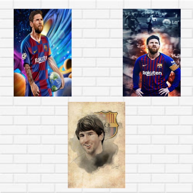 Poster Cầu Thủ Bóng Đá Messi / A4