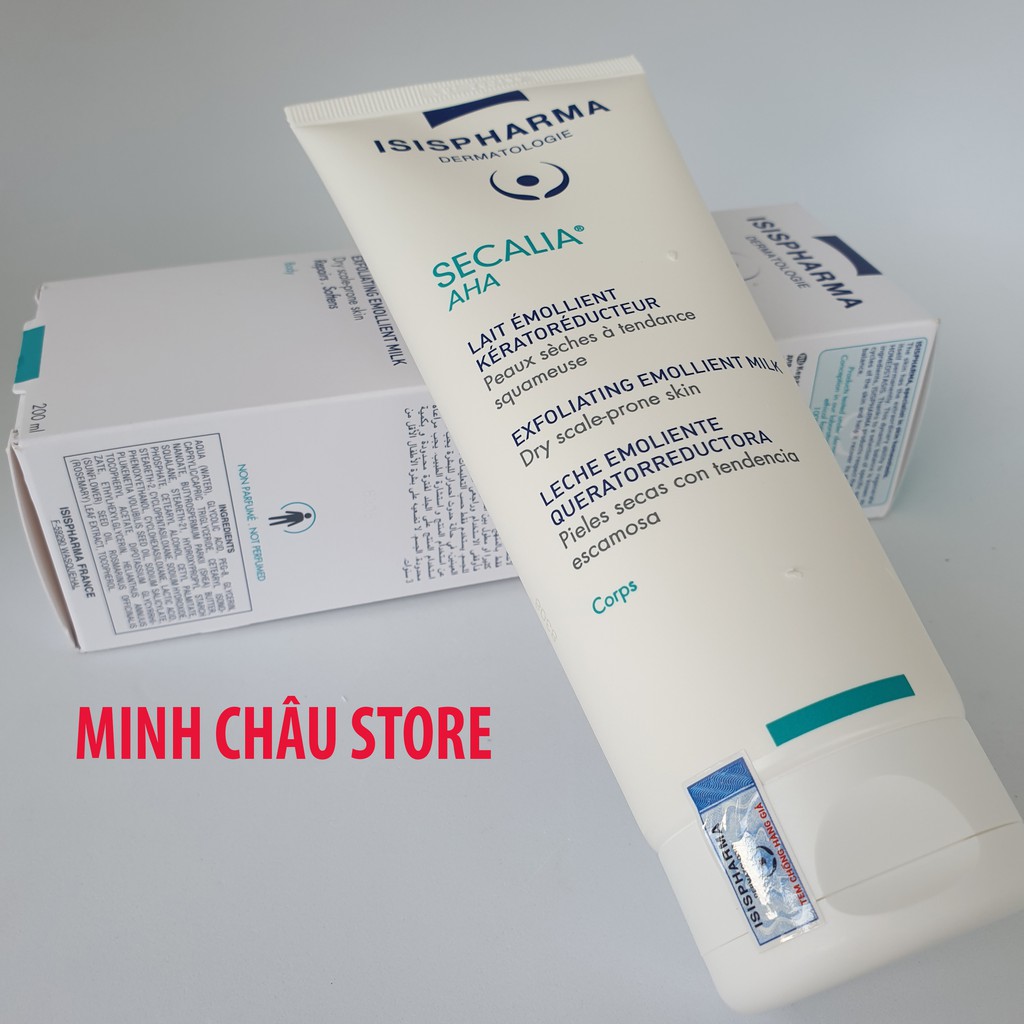 Secalia AHA Isis Pharma kem Giảm Khô Da, Dày Sừng 200ml