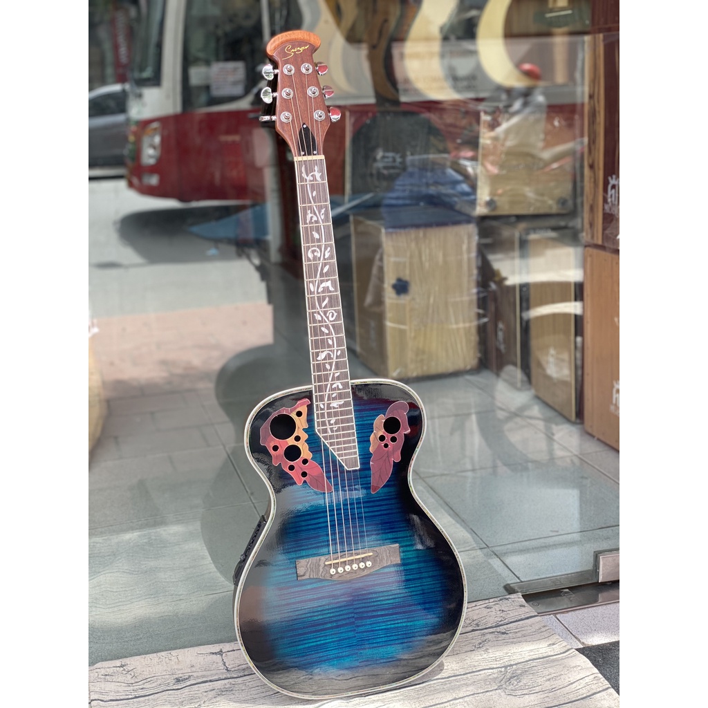 Guitar acoustic ovation chard Smiger M-3660-EQ- Mẫu mới