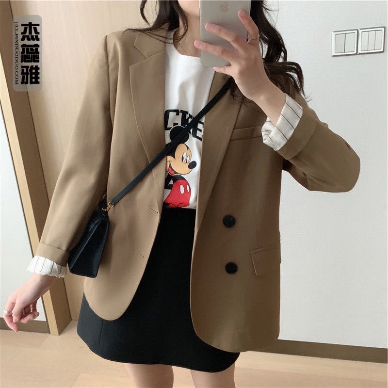 Áo blazer nữ hàng quảng châu 2 lớp loại 1 có đệm vai trẻ trung năng động