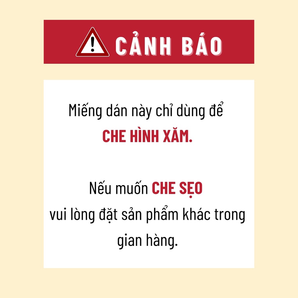 Miếng dán che hình xăm SakuraTape cỡ nhỏ 2,6x7cm che xăm chữ, hình xăm nhỏ, nhiều màu, chống nước chống mồ hôi