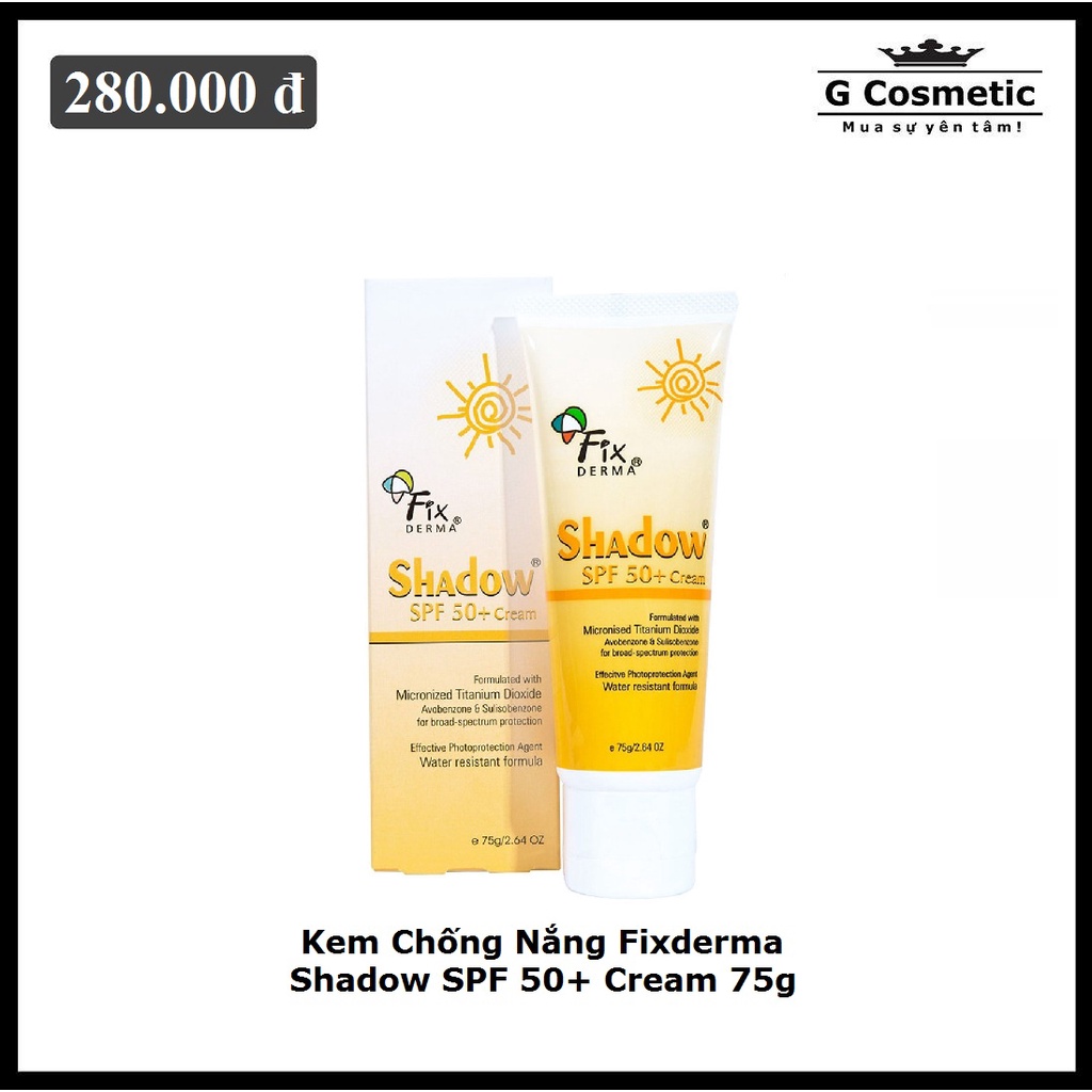 Kem Chống Nắng Fixderma Shadow SPF 50+ Cream 75g